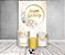 Painel De Festa Vertical 1,50 x 2,20 + Trio De Capas Cilindro - Flores Brancas Happy Birthday 045 - Imagem 2