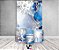 Painel De Festa Vertical 1,50 x 2,20 + Trio De Capas Cilindro - Efeito Mármore Azul e Prateado 051 - Imagem 2