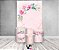 Painel De Festa Vertical 1,50 x 2,20 + Trio De Capas Cilindro - Efeito Mármore Rosa com Dourado 067 - Imagem 2