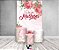 Painel De Festa Vertical 1,50 x 2,20 + Trio De Capas Cilindro - Dia das Mulheres Efeito Mármore Rosa 053 - Imagem 2
