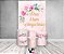 Painel De Festa Vertical 1,50 x 2,20 + Trio De Capas Cilindro - Deus é Bom Efeito Mármore Rosa 042 - Imagem 2