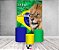 Painel De Festa Vertical 1,50 x 2,20 + Trio De Capas Cilindro - Religioso Leão Independência Brasil 048 - Imagem 2