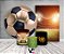 Kit 2 Painéis De Festa + Trio De Capas Cilindro - Bola de Futebol de Ouro 007 - Imagem 2