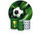 Painel De Festa Redondo 1,50 x 1,50 + Trio De Capas Cilindro - Futebol Verde com Bola 017 - Imagem 1