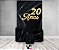 Painel De Festa Vertical 1,50 x 2,20 + Trio De Capas Cilindro - 20 Anos Preto com Dourado 199 - Imagem 2