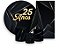 Painel De Festa + Trio De Capas Cilindro + Faixa Veste Fácil - 25 Anos Preto com Dourado 061 - Imagem 1
