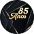Painel De Festa Redondo 1,50x1,50 - 85 Anos Preto com Dourado 337 - Imagem 1