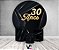 Painel De Festa Redondo 1,50 x 1,50 + Trio De Capas Cilindro - 30 Anos Preto e Dourado 321 - Imagem 2