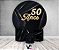 Painel De Festa Redondo 1,50 x 1,50 + Trio De Capas Cilindro - 50 Anos Preto e Dourado 325 - Imagem 2
