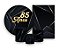 Kit 2 Painéis De Festa + Trio De Capas Cilindro - 85 Anos Preto com Dourado 087 - Imagem 1