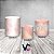 Trio De Capas De Cilindro - 15 Anos Efeito Marmorizado Rosa com Branco 029 - Imagem 2