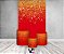 Painel De Festa Vertical 1,50 x 2,20 + Trio De Capas Cilindro - Efeito Glitter Vermelho com Dourado 079 - Imagem 2