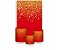 Painel De Festa Vertical 1,50 x 2,20 + Trio De Capas Cilindro - Efeito Glitter Vermelho com Dourado 079 - Imagem 1