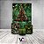 Painel De Festa Vertical 1,50 x 2,20 + Trio De Capas Cilindro - Árvore de Natal Verde Efeito Brilhos 039 - Imagem 2