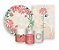 Kit 2 Painéis De Festa + Trio De Capas Cilindro - Feliz Natal Aquarela Poinsétia 014 - Imagem 1