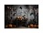 Fundo Fotográfico 2,20 x 1,50 - Cenário Halloween Abóboras e Morcegos 076 - Imagem 1