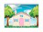 Fundo Fotográfico 2,20 x 1,50 - Jardim Casinha Amarela 020 - Imagem 1