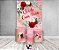 Painel De Festa Vertical 1,50 x 2,20 + Trio De Capas Cilindro - Chá de Casa Nova Efeito Mármore Floral 015 - Imagem 2