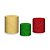Trio De Capas De Cilindro - Efeito Glitter Verde, Dourado e Vermelho 092 - Imagem 1