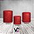 Trio De Capas De Cilindro - Efeito Glitter Vermelho Realista 106 - Imagem 2