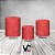 Trio De Capas De Cilindro - Efeito Glitter Vermelho 107 - Imagem 2