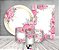 Kit 2 Painéis De Festa + Trio De Capas Cilindro - Floral Rosa  049 - Imagem 2