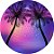 Painel De Festa Redondo 1,50x1,50 - Noite Tropical 021 - Imagem 1