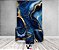 Painel De Festa Vertical 1,50 x 2,20 + Trio De Capas Cilindro - Efeito Mármore Azul com Dourado 099 - Imagem 2