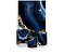 Painel De Festa Vertical 1,50 x 2,20 + Trio De Capas Cilindro - Efeito Marmorizado Azul com Dourado 100 - Imagem 1