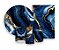 Kit 2 Painéis De Festa + Trio De Capas Cilindro - Efeito Mármore Azul com Dourado 042 - Imagem 1