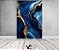 Painel De Festa Vertical 1,50 x 2,20 - Efeito Mármore Azul com Dourado 103 - Imagem 2