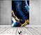 Painel De Festa Vertical 1,50 x 2,20 - Efeito Marmorizado Azul com Dourado 104 - Imagem 2
