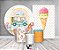 Kit 2 Painéis De Festa + Trio De Capas Cilindro - Sorveteria Aquarela 005 - Imagem 2