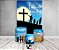 Painel De Festa Vertical 1,50 x 2,20 + Trio De Capas Cilindro - Culto da Familia Cruz e Céu 070 - Imagem 2