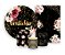 Kit 2 Painéis De Festa + Trio De Capas Cilindro - Gratidão Floral Efeito Brilhos 095 - Imagem 1