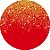 Painel De Festa Redondo 1,50x1,50 - Vermelho Efeito Glitter Dourado 201 - Imagem 1
