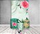 Painel De Festa Vertical 1,50 x 2,20 + Trio De Capas Cilindro - Flores Efeito Marmorizado Verde 124 - Imagem 2