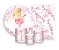 Kit 2 Painéis De Festa + Trio De Capas Cilindro - Bailarina Loira Aquarela 016 - Imagem 1