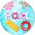 Painel De Festa Redondo 1,50x1,50 - Pool Party Piscina e Frutas 013 - Imagem 1