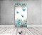 Painel De Festa Vertical 1,00 x 2,00 - Borboletas Azul Esverdeado Floral 039 - Imagem 2