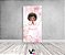 Painel De Festa Vertical 1,00 x 2,00 - Batizado Anjinha Rosa Floral 026 - Imagem 2