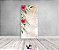 Painel De Festa Vertical 1,00 x 2,00 - Efeito Glitter com Flores Rosas 022 - Imagem 2