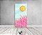 Painel De Festa Vertical 1,00 x 2,00 - Flor Rosa Tropical 023 - Imagem 2