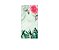 Painel De Festa Vertical 1,00 x 2,00 - Flor Rosa com Efeito Mármore Verde 024 - Imagem 1