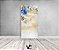 Painel De Festa Vertical 1,00 x 2,00 - Floral Azul e Dourado 026 - Imagem 2
