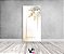 Painel De Festa Vertical 1,00 x 2,00 - Flores Brancas com Efeito Glitter Dourado 060 - Imagem 2