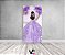 Painel De Festa Vertical 1,00 x 2,00 - Princesa Vestido e Flores Lilás 091 - Imagem 2