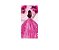 Painel De Festa Vertical 1,00 x 2,00 - Princesa Vestido e Flores Pink 093 - Imagem 1