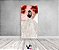 Painel De Festa Vertical 1,00 x 2,00 - Princesa Vestido Branco com Flores Vermelhas 097 - Imagem 2