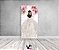 Painel De Festa Vertical 1,00 x 2,00 - Princesa Vestido Branco com Flores Rosas 099 - Imagem 2